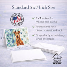 Load image into Gallery viewer, Irish Terrier Coastal Sea Glass Greeting Cards Pack of 8