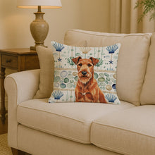 Load image into Gallery viewer, Irish Terrier Coastal Sea Glass Throw Pillow