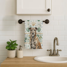 Load image into Gallery viewer, Brindle Irish Wolfhound Coastal Sea Glass Kitchen Towel