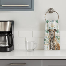 Load image into Gallery viewer, Brindle Irish Wolfhound Coastal Sea Glass Kitchen Towel