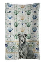 Load image into Gallery viewer, Gray Irish Wolfhound Coastal Sea Glass Kitchen Towel