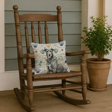 Load image into Gallery viewer, Gray Irish Wolfhound Coastal Sea Glass Throw Pillow