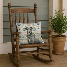 Load image into Gallery viewer, Gray Irish Wolfhound Coastal Sea Glass Throw Pillow
