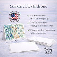 Load image into Gallery viewer, Cream Italian Greyhound Coastal Sea Glass Greeting Cards Pack of 8
