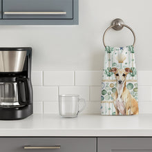 Load image into Gallery viewer, Fawn Italian Greyhound Coastal Sea Glass Kitchen Towel