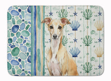 Load image into Gallery viewer, Fawn Italian Greyhound Coastal Sea Glass Memory Foam Kitchen Mat