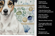 Load image into Gallery viewer, White and Black Jack Russell Terrier Coastal Sea Glass Kitchen Towel