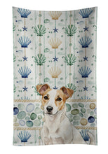 Load image into Gallery viewer, White and Tan Jack Russell Terrier Coastal Sea Glass Kitchen Towel