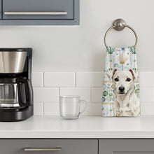 Load image into Gallery viewer, White Jack Russell Terrier Coastal Sea Glass Kitchen Towel