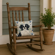 Load image into Gallery viewer, Black and White Japanese Chin Coastal Sea Glass Throw Pillow
