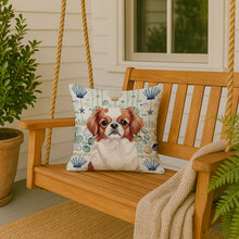 Load image into Gallery viewer, Red and White Japanese Chin Coastal Sea Glass Throw Pillow