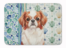 Load image into Gallery viewer, Red and White Japanese Chin Coastal Sea Glass Memory Foam Kitchen Mat