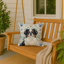 Load image into Gallery viewer, Tricolor Japanese Chin Coastal Sea Glass Throw Pillow