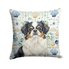 Load image into Gallery viewer, Tricolor Japanese Chin Coastal Sea Glass Throw Pillow