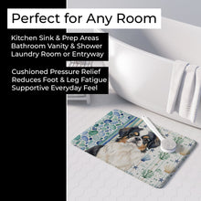 Load image into Gallery viewer, Tricolor Japanese Chin Coastal Sea Glass Memory Foam Kitchen Mat