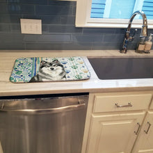 Load image into Gallery viewer, Keeshond Coastal Sea Glass Dish Drying Mat