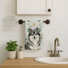 Load image into Gallery viewer, Keeshond Coastal Sea Glass Kitchen Towel