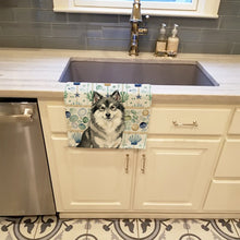 Load image into Gallery viewer, Keeshond Coastal Sea Glass Kitchen Towel