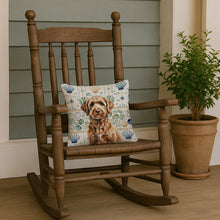 Load image into Gallery viewer, Chocolate Labradoodle Coastal Sea Glass Throw Pillow