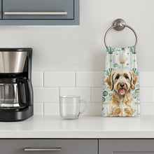 Load image into Gallery viewer, Yellow Labradoodle Coastal Sea Glass Kitchen Towel