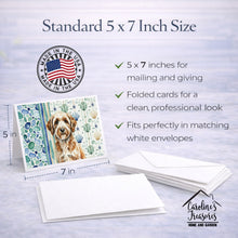 Load image into Gallery viewer, Lagotto Romagnolo Coastal Sea Glass Greeting Cards Pack of 8