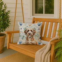 Load image into Gallery viewer, Lagotto Romagnolo Coastal Sea Glass Throw Pillow