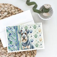 Load image into Gallery viewer, Blue Lakeland Terrier Coastal Sea Glass Greeting Cards Pack of 8