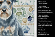 Load image into Gallery viewer, Blue Lakeland Terrier Coastal Sea Glass Kitchen Towel