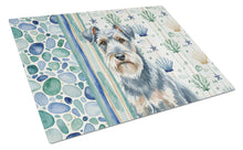 Load image into Gallery viewer, Blue Lakeland Terrier Coastal Sea Glass Glass Cutting Board