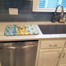 Load image into Gallery viewer, Lion Yellow Leonberger Coastal Sea Glass Dish Drying Mat