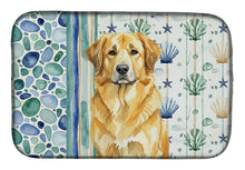 Load image into Gallery viewer, Lion Yellow Leonberger Coastal Sea Glass Dish Drying Mat