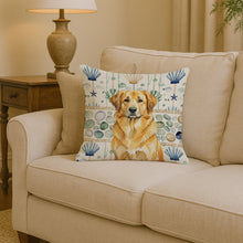 Load image into Gallery viewer, Lion Yellow Leonberger Coastal Sea Glass Throw Pillow