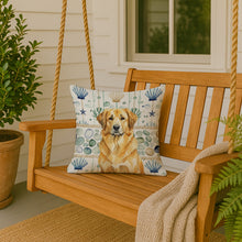Load image into Gallery viewer, Lion Yellow Leonberger Coastal Sea Glass Throw Pillow