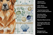 Load image into Gallery viewer, Red Leonberger Coastal Sea Glass Kitchen Towel