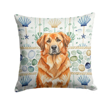 Load image into Gallery viewer, Red Leonberger Coastal Sea Glass Throw Pillow