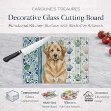 Load image into Gallery viewer, Sandy Leonberger Coastal Sea Glass Glass Cutting Board