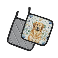 Load image into Gallery viewer, Sandy Leonberger Coastal Sea Glass Pair of Pot Holders