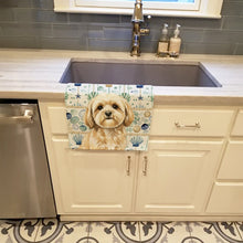 Load image into Gallery viewer, Cream Lhasa Apso Coastal Sea Glass Kitchen Towel