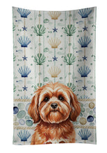 Load image into Gallery viewer, Red Lhasa Apso Coastal Sea Glass Kitchen Towel