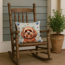 Load image into Gallery viewer, Red Lhasa Apso Coastal Sea Glass Throw Pillow