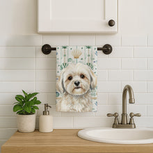 Load image into Gallery viewer, White Lhasa Apso Coastal Sea Glass Kitchen Towel