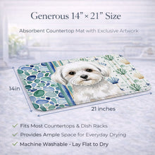 Load image into Gallery viewer, Maltese Coastal Sea Glass Dish Drying Mat