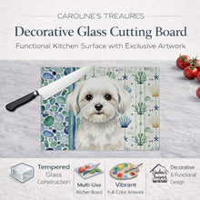 Load image into Gallery viewer, Maltese Coastal Sea Glass Glass Cutting Board