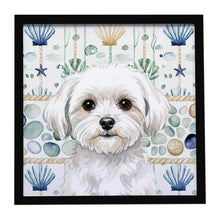 Load image into Gallery viewer, Maltese Coastal Sea Glass Framed Metal Print