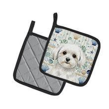 Load image into Gallery viewer, Maltese Coastal Sea Glass Pair of Pot Holders