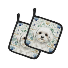 Load image into Gallery viewer, Maltese Coastal Sea Glass Pair of Pot Holders