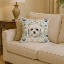 Load image into Gallery viewer, Maltese Coastal Sea Glass Throw Pillow