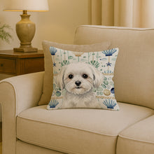 Load image into Gallery viewer, Maltese Coastal Sea Glass Throw Pillow