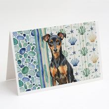 Load image into Gallery viewer, Manchester Terrier Coastal Sea Glass Greeting Cards Pack of 8