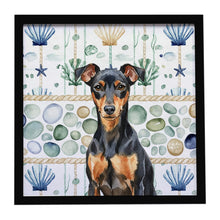 Load image into Gallery viewer, Manchester Terrier Coastal Sea Glass Framed Metal Print